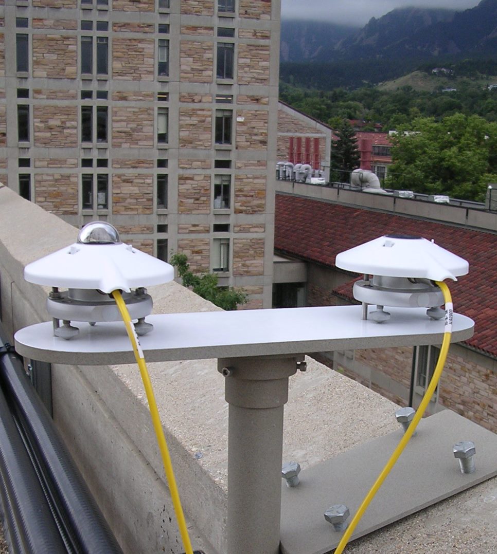 Kipp and Zonen CMP 3 pyranometer on the observatory platform.